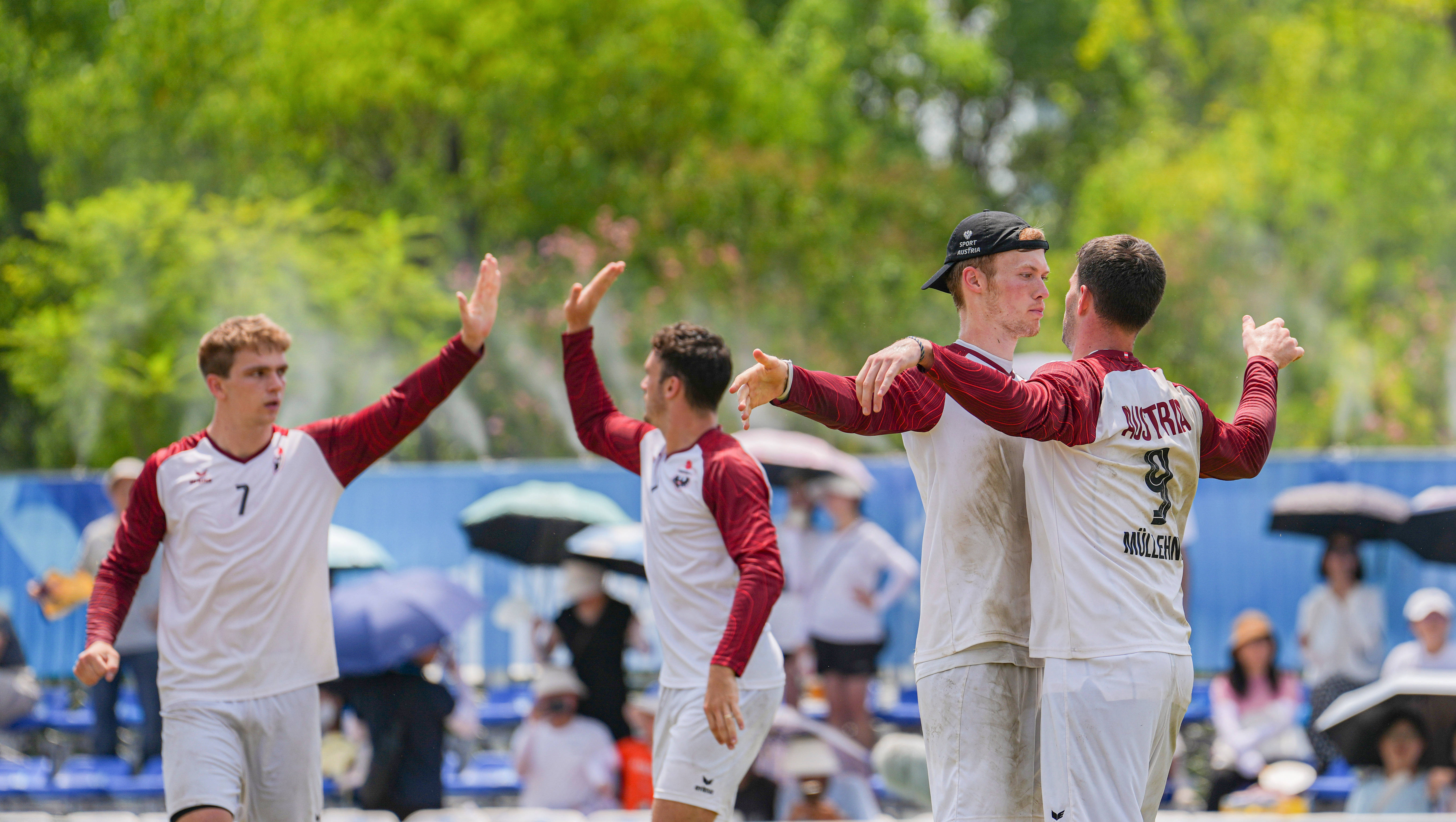 （成都世运会）浮士德球——男子铜牌赛：奥地利队获得季军