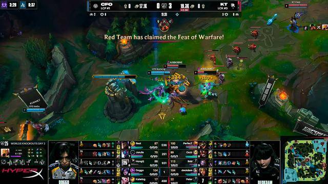 S15全球总决赛：CFO三局比赛惨遭横扫，KT 3-0直接拿下挺进四强